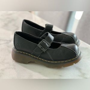 Dr. Martens Black Daisy Embossed 12277 Leather Mary Janes Women’s Size 9 US 7 UK